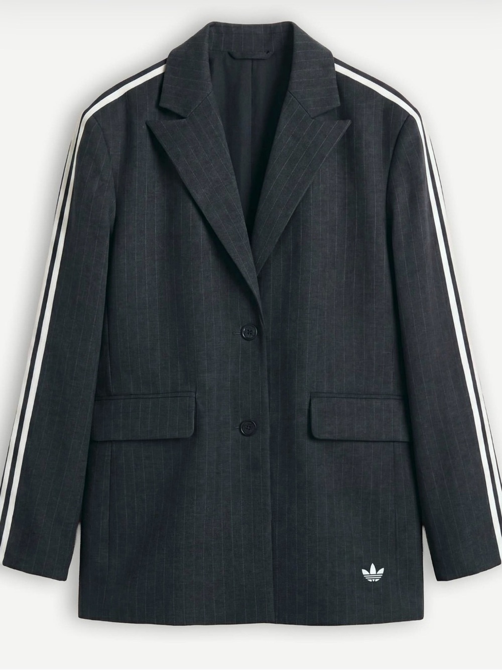adidas Originals × ASOS jersey blazer cinched waist charcoal sizes XS, S, M, L